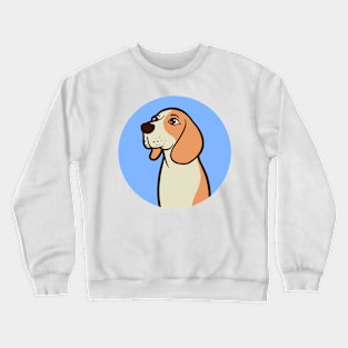 solemn dog looking up Crewneck Sweatshirt